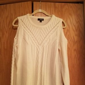 Cold shoulder sweater